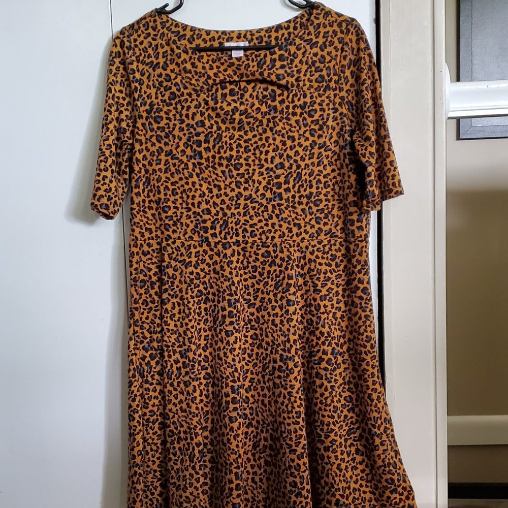 Leopard Print Skater Dress